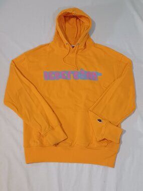 Icecream Billionaire Boys Club Hoodie Mens Small Orange Graphic Pullover BBC